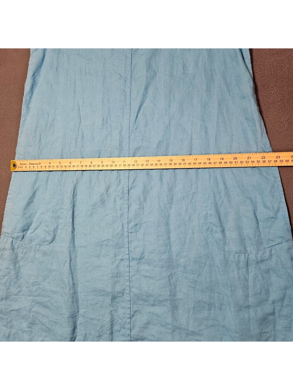 J.Jill Medium Blue Linen Sleeveless Shift Dress Casual Summer Comfortable - Picture 6 of 9